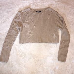 Hera Collection Distressed Crop Sweater